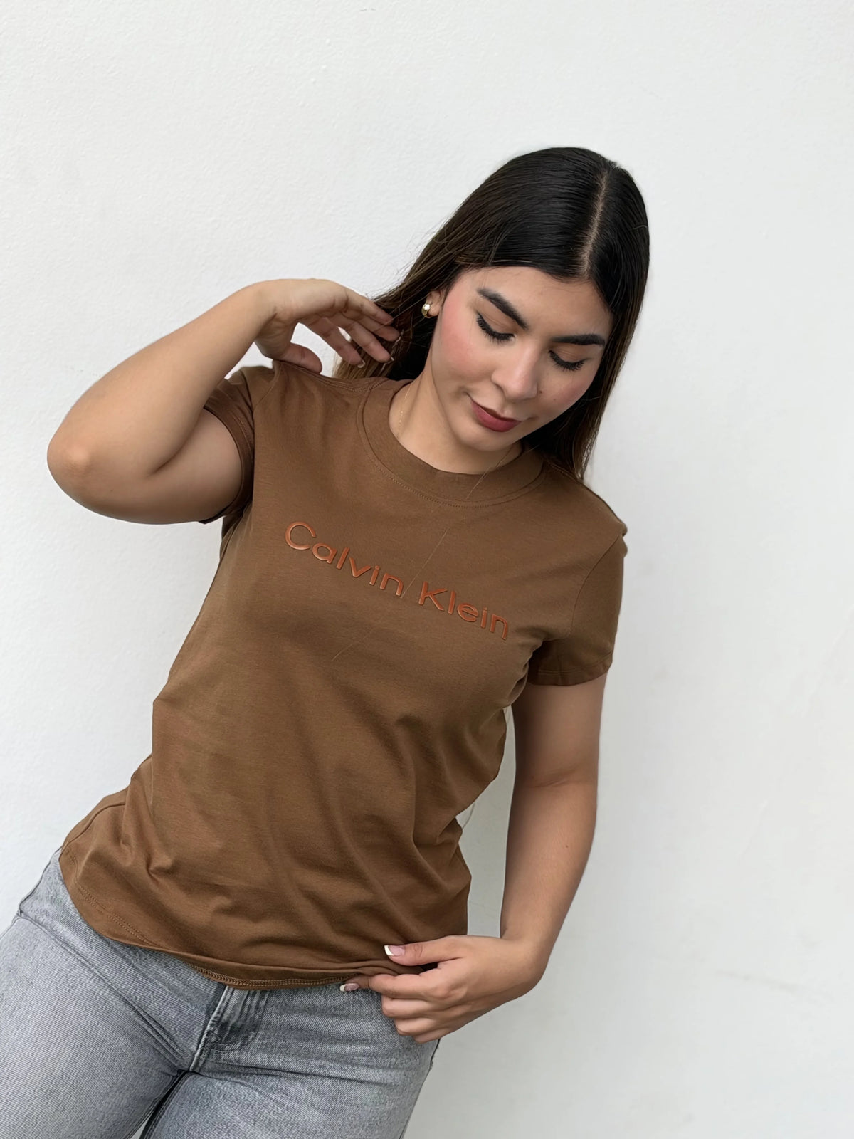 Camiseta dama referencia 17002, color Marron, talla M