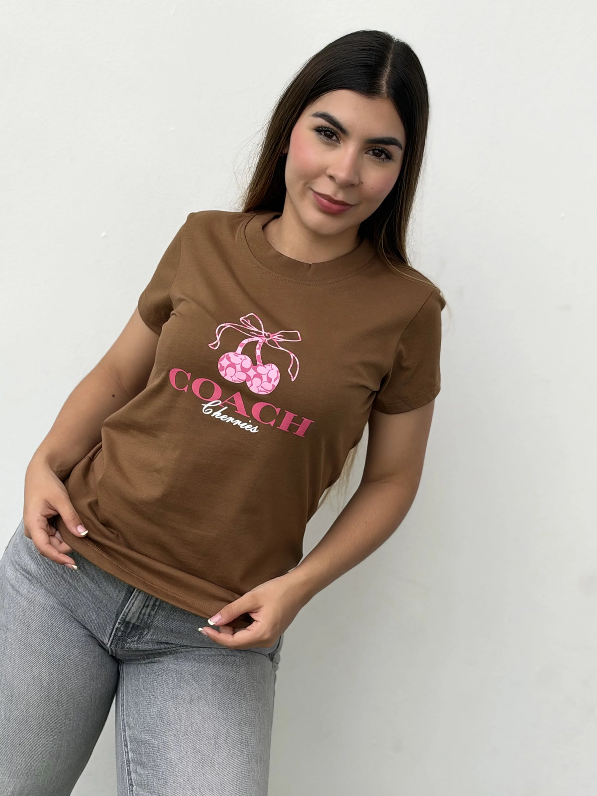 Camiseta dama referencia 17003, color Marron, talla XL