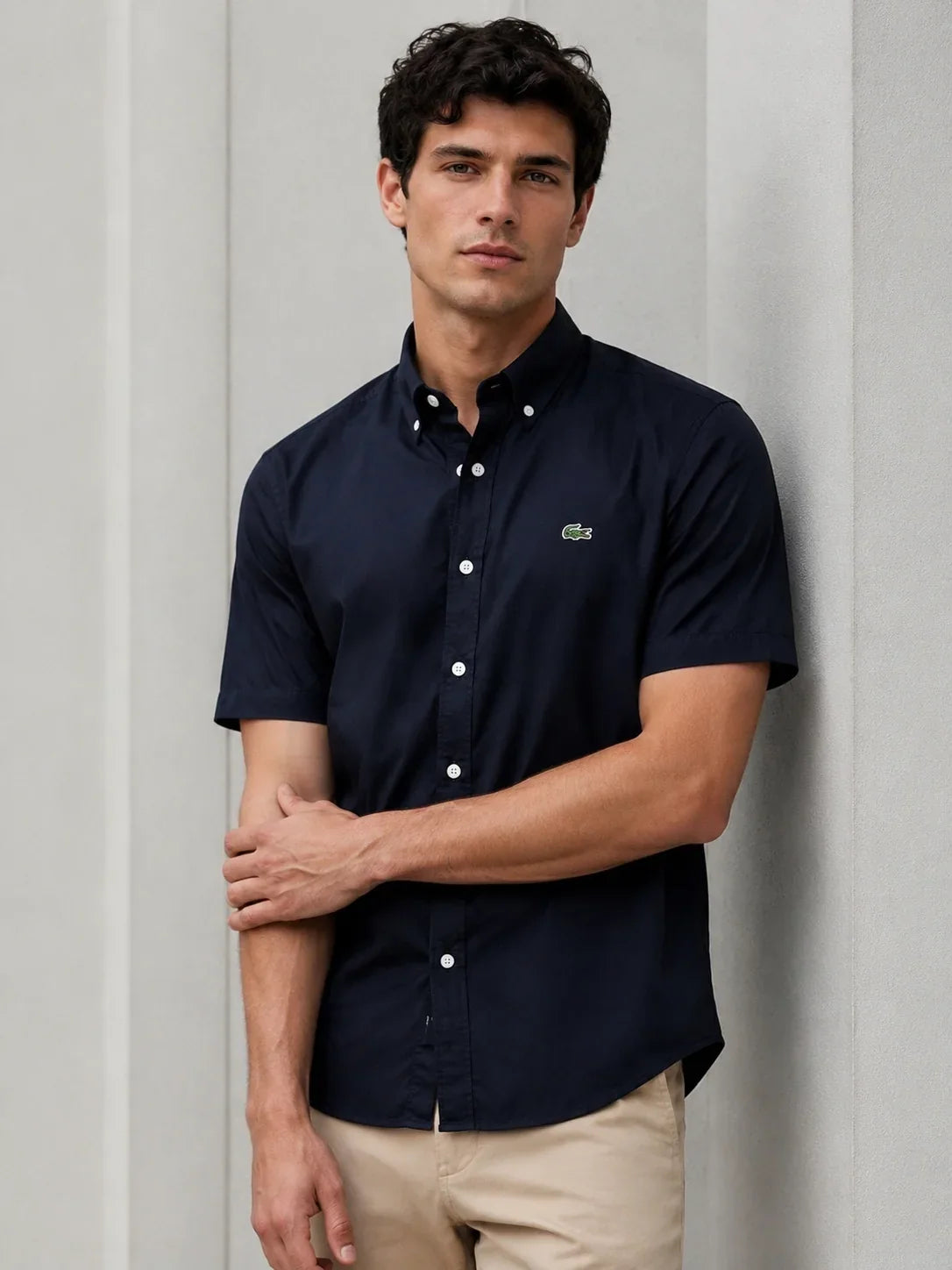 Camisa manga corta 45038 - Negro - talla XL