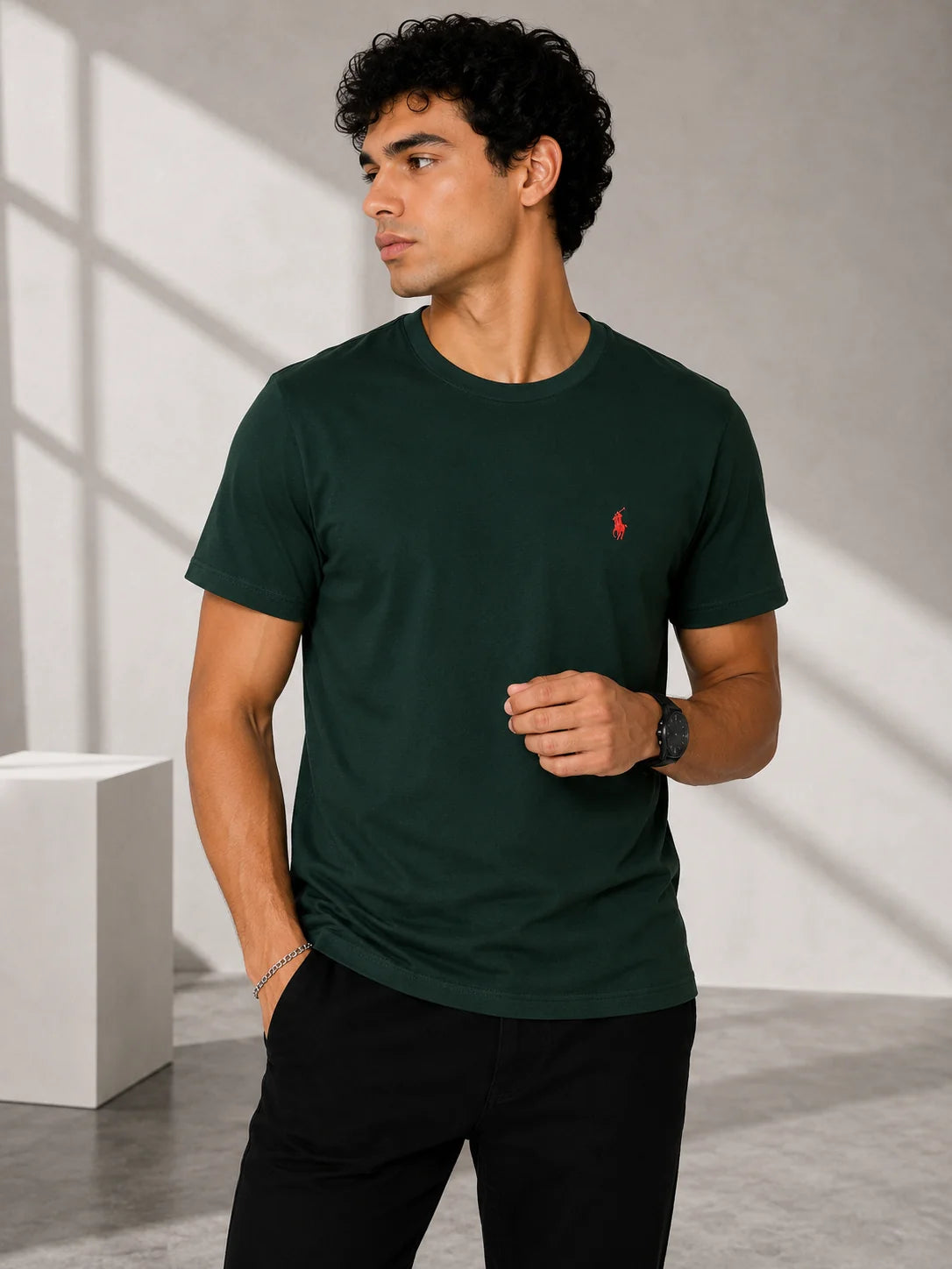 Camiseta SALE referencia 10004, color Verde militar, talla XL
