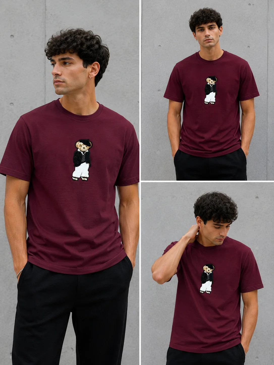 Camiseta Tipo O 220 gramos referencia 12116, color Vino tinto, talla XL