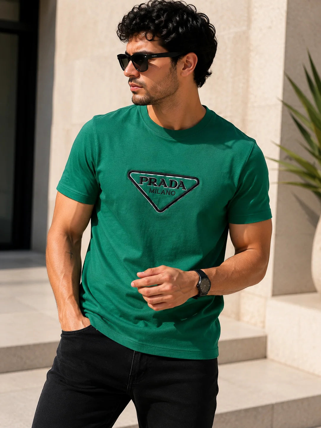 Camiseta Tipo O 220 gramos referencia 12117, color Verde oscuro, talla XL