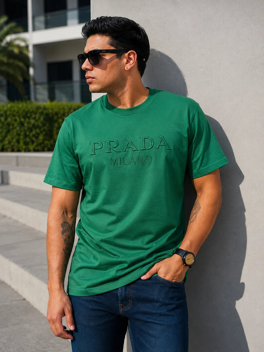 Camiseta Tipo O 220 gramos referencia 12120, color Verde oscuro, talla L