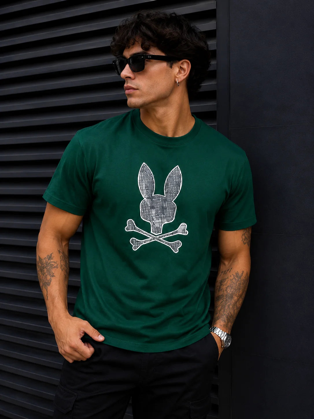Camiseta Tipo O 220 gramos referencia 12125, color Verde oscuro, talla L