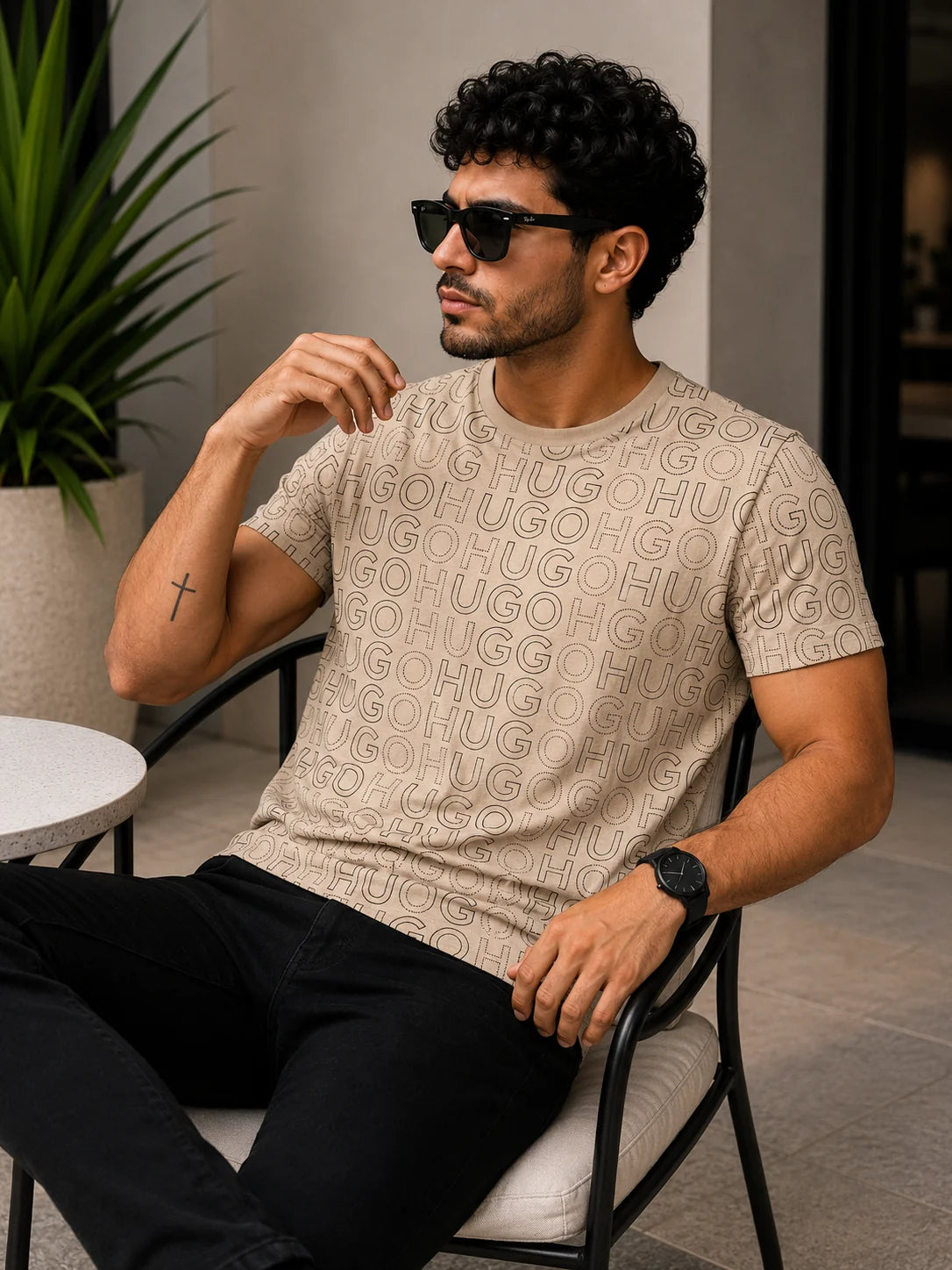 Camiseta Tipo O 220 gramos referencia 12132, color Caqui, talla L