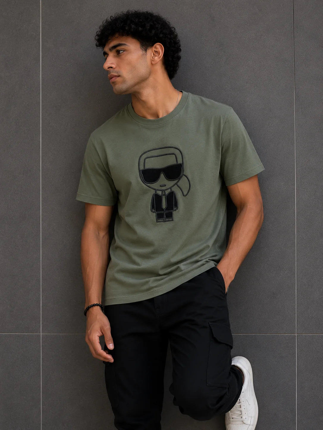 Camiseta Tipo O 250 gramos referencia 13005, color Verde oliva, talla S