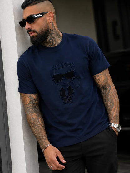 Camiseta Tipo O 250 gramos referencia 13005, color Azul turqui, talla XXL