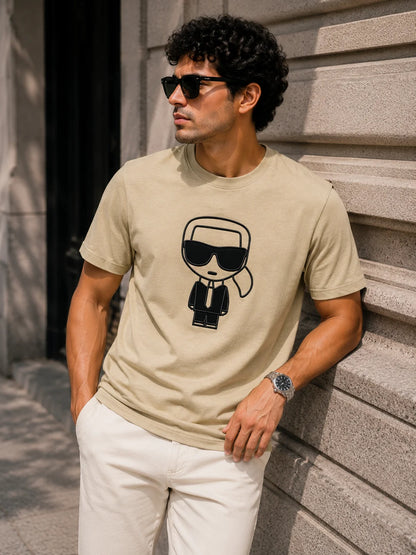 Camiseta Tipo O 250 gramos referencia 13005, color Caqui, talla XXL