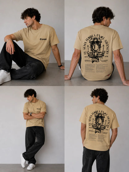 Camiseta Tipo O 250 gramos referencia 13009, color Caqui, talla M