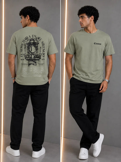 Camiseta Tipo O 250 gramos referencia 13009, color Verde musgo, talla XXL