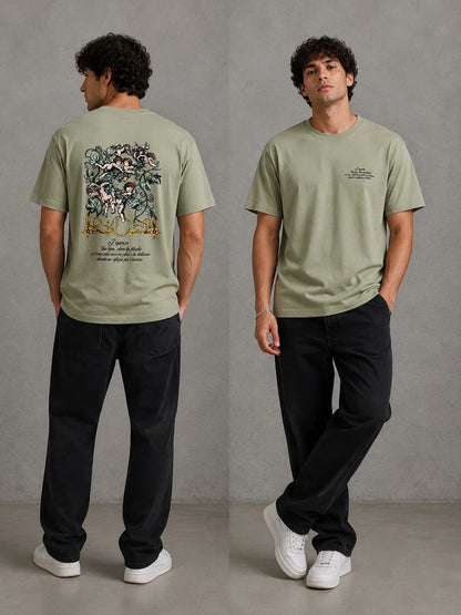 Camiseta Tipo O 250 gramos referencia 13011, color Verde musgo, talla M