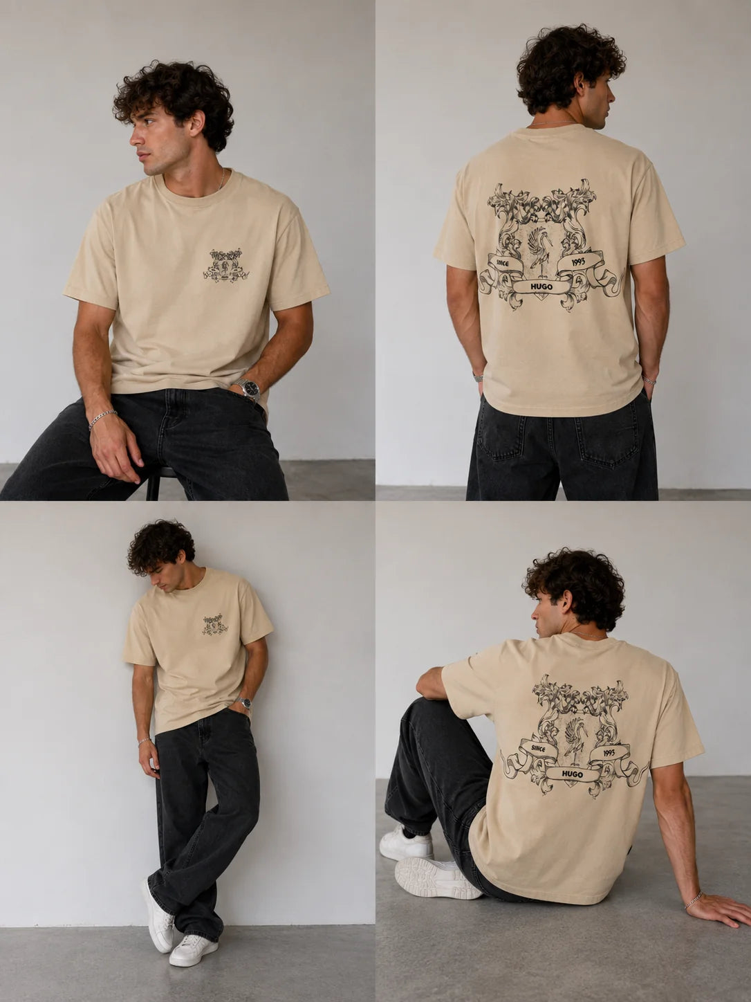 Camiseta Tipo O 250 gramos referencia 13026, color Beige, talla M