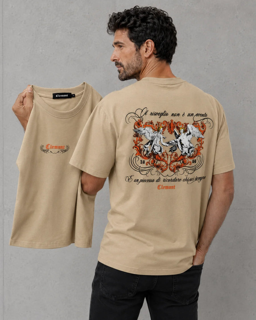 Camiseta Tipo O 250 gramos referencia 13078, color Caqui, talla M