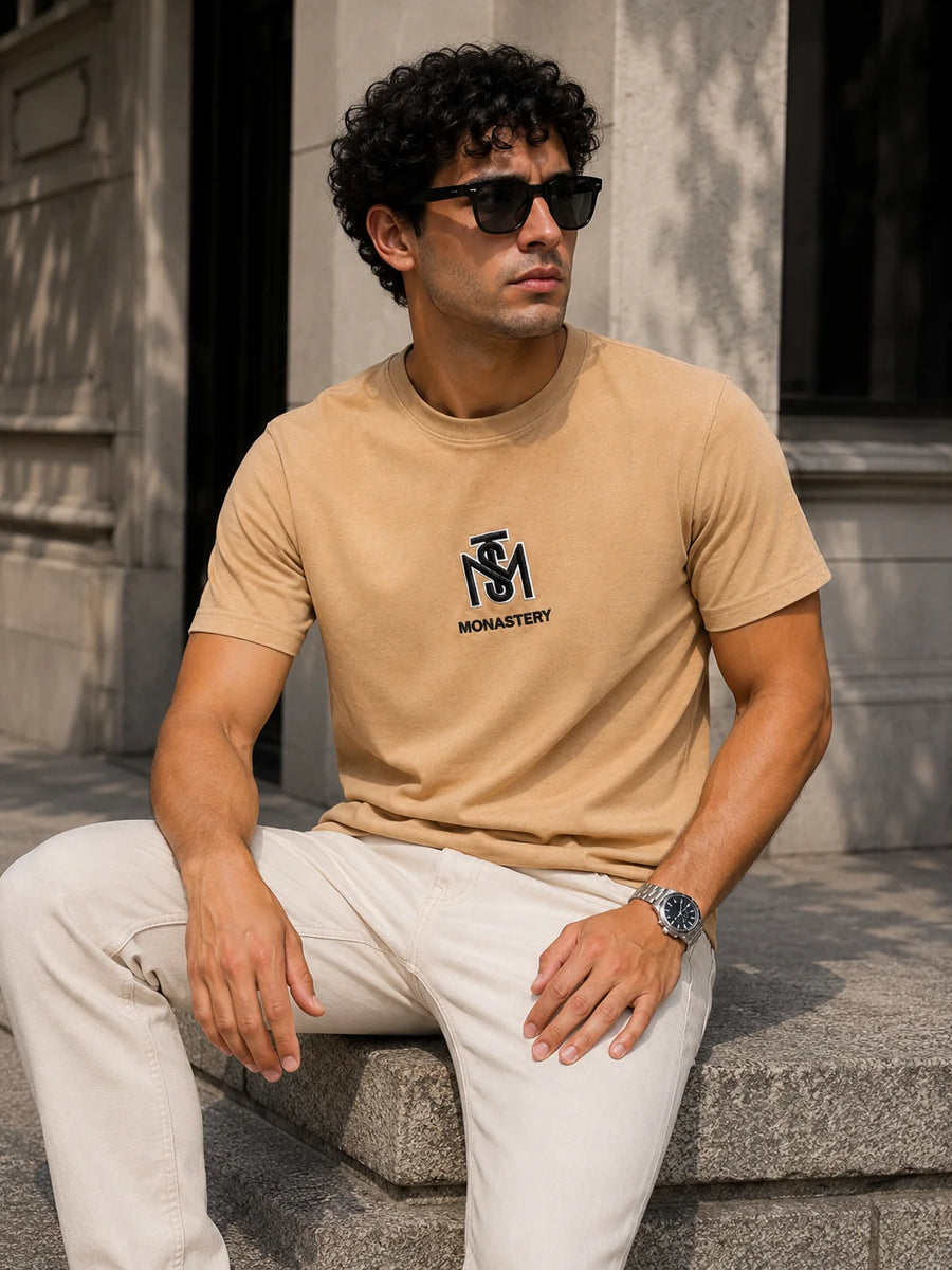 Camiseta Tipo O 250 gramos referencia 13082, color Caqui, talla M