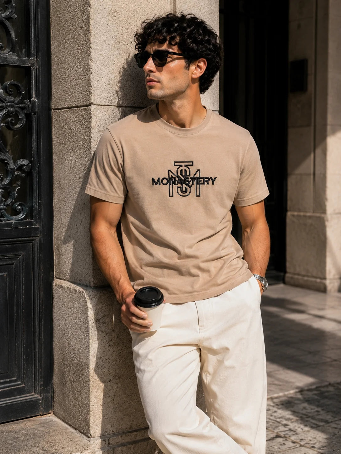 Camiseta Tipo O 250 gramos referencia 13121, color Caqui, talla L