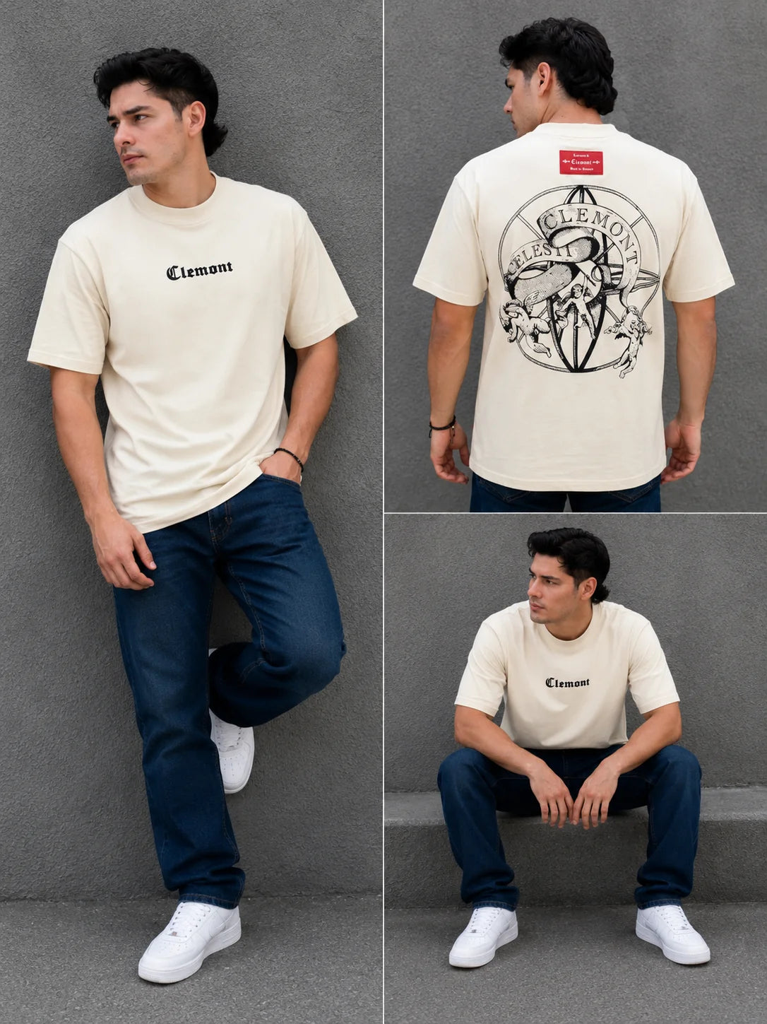 Camiseta Oversize 300 gramos referencia 14050, color Beige, talla M