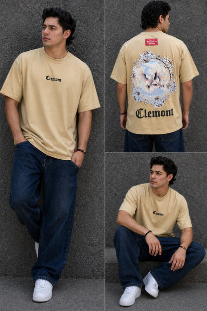 Camiseta Oversize 300 gramos referencia 14076, color Caqui, talla XL