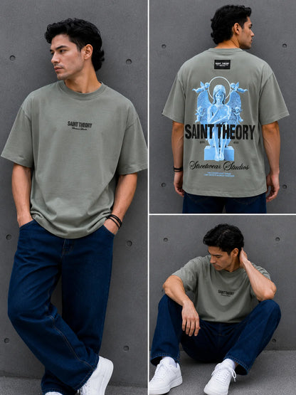 Camiseta Oversize 300 gramos referencia 14094, color Verde musgo, talla XL