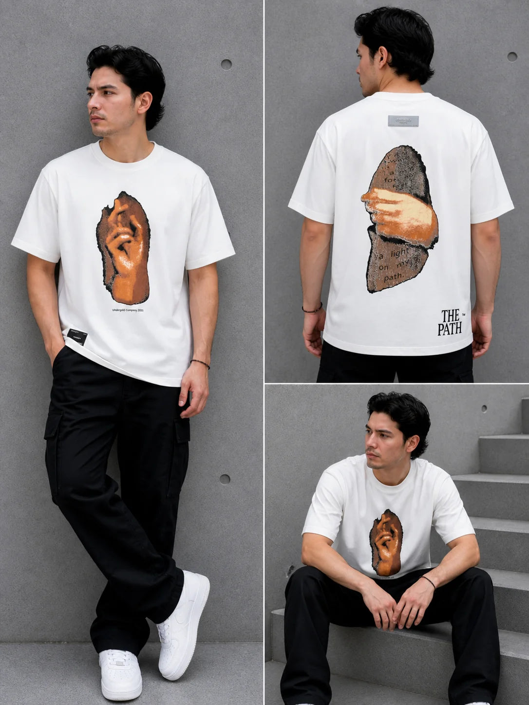 Camiseta Oversize 300 gramos referencia 14099, color Blanco, talla XL