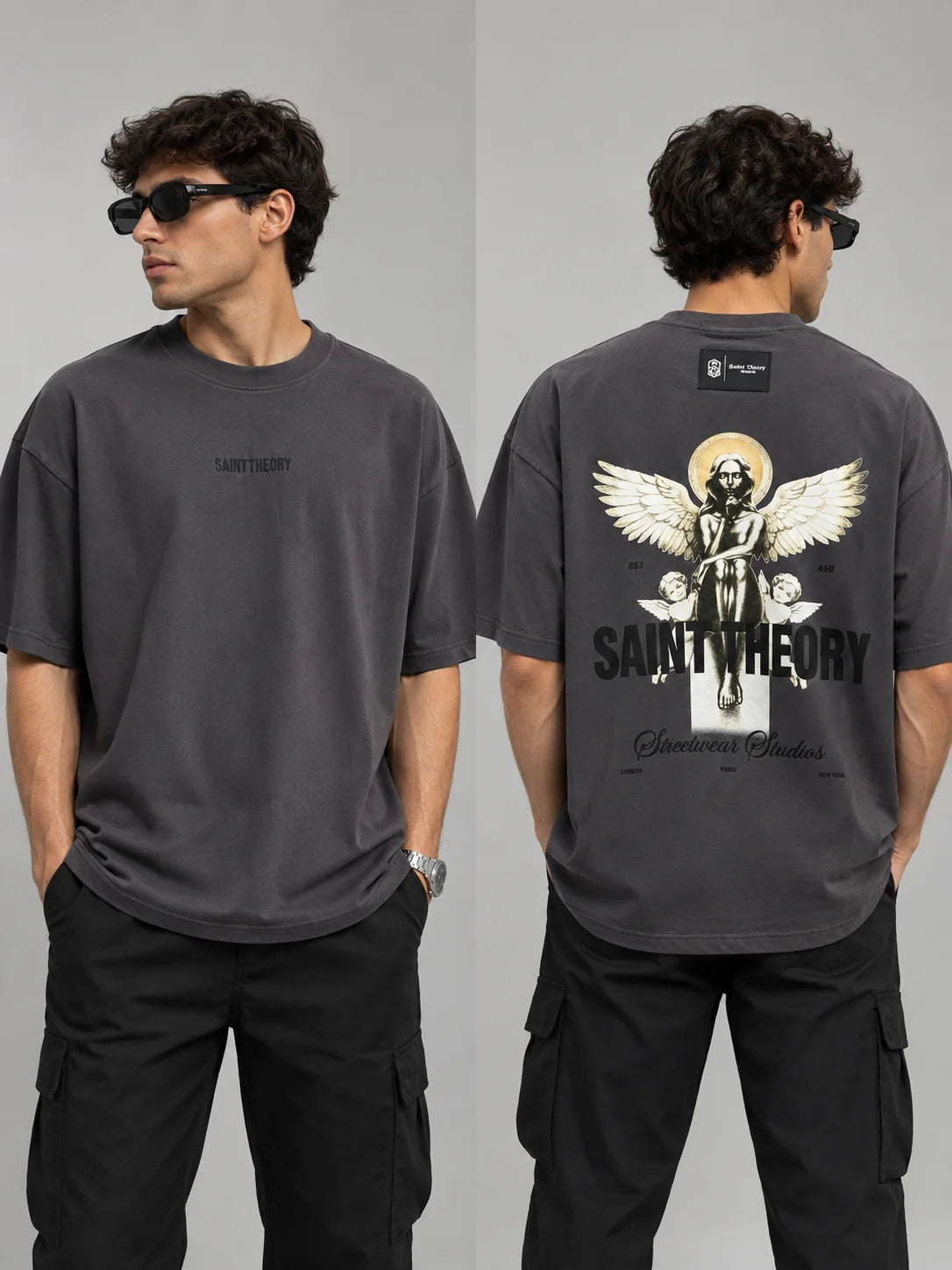 Camiseta Oversize 300 gramos referencia 14120, color Gris oscuro, talla M