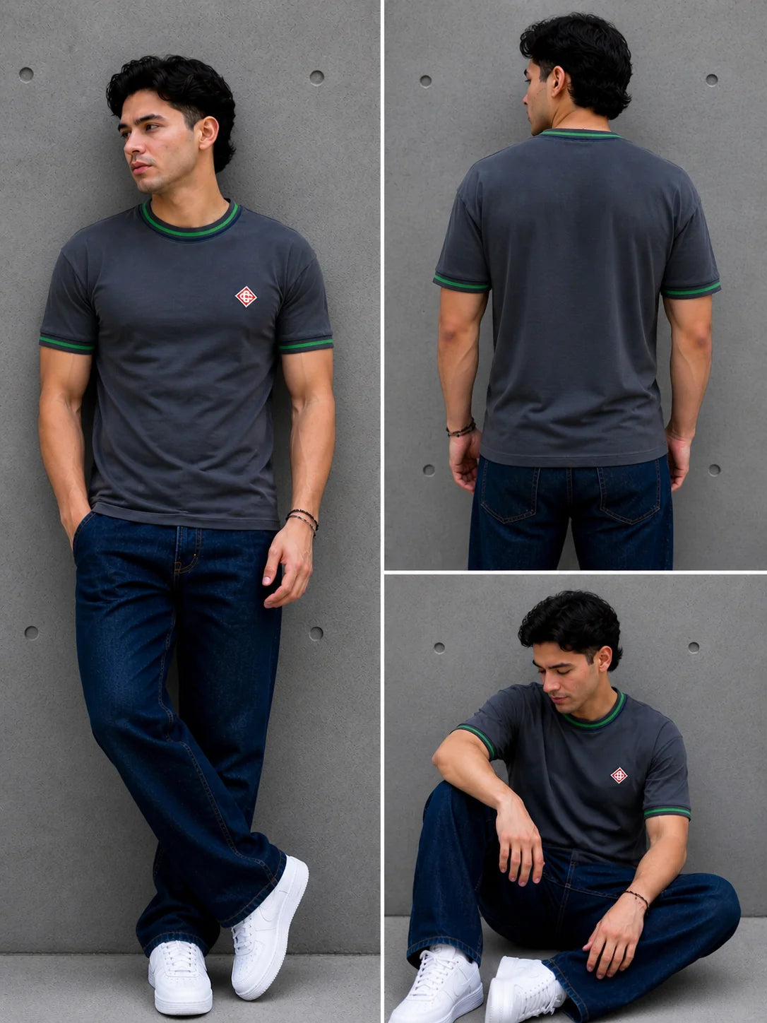 Camiseta Tipo O 310 gramos referencia 15031, color Gris oscuro, talla L