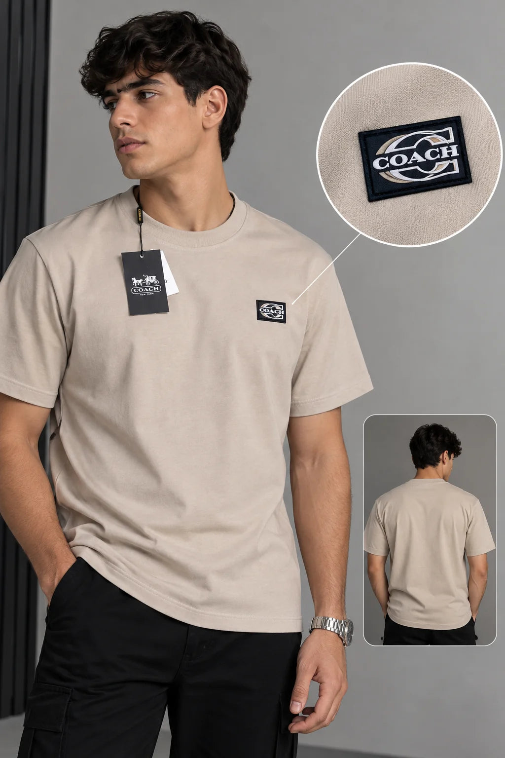 Camiseta Tipo O 310 gramos referencia 15068, color Caqui, talla XXL