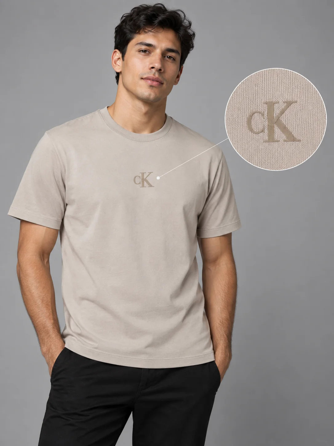Camiseta Tipo O 310 gramos referencia 15069, color Caqui, talla L