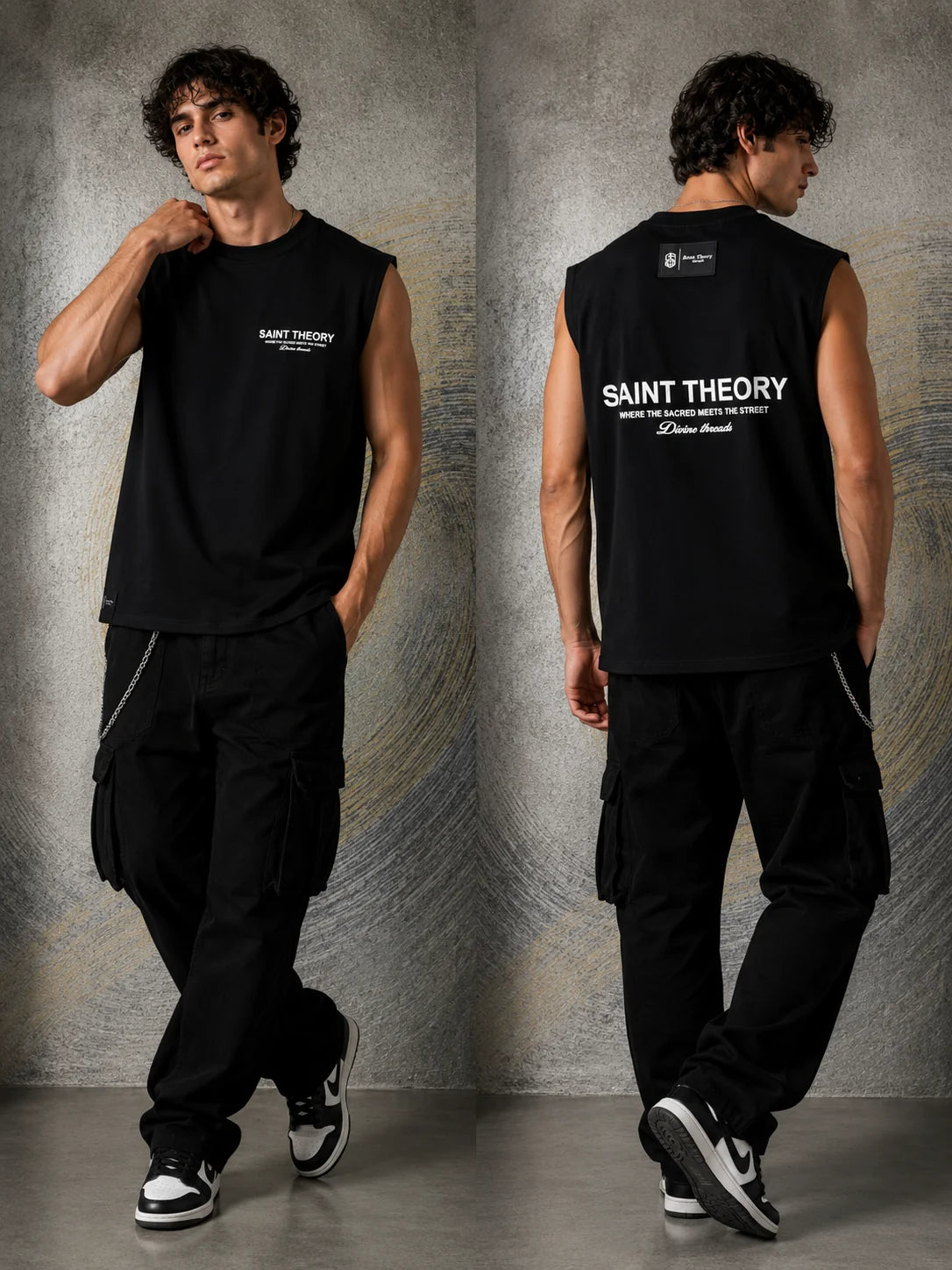 Camiseta manga sisa 280 gramos referencia 16002, color Negro, talla XXL