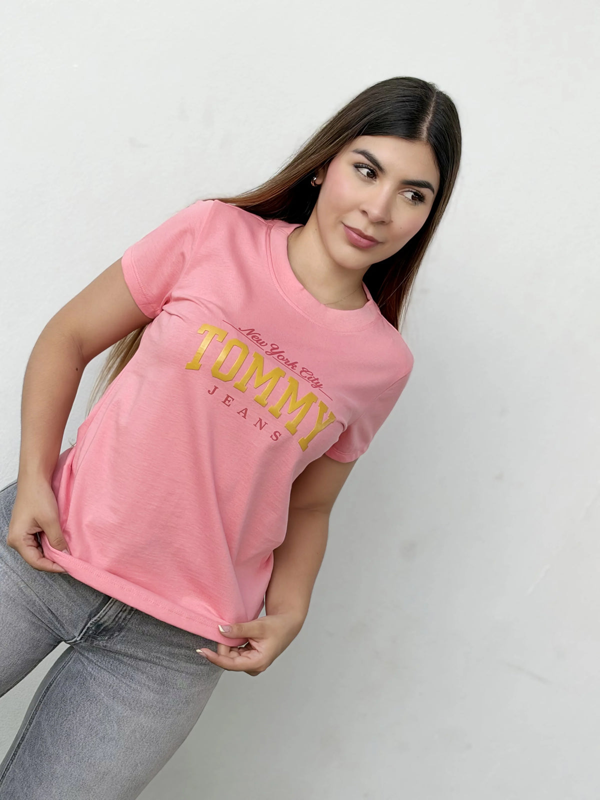 Camiseta dama referencia 17001, color Rosado claro, talla XL