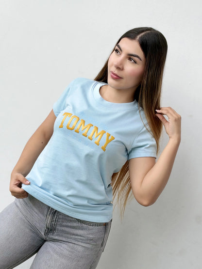 Camiseta dama referencia 17001, color Celeste, talla XL