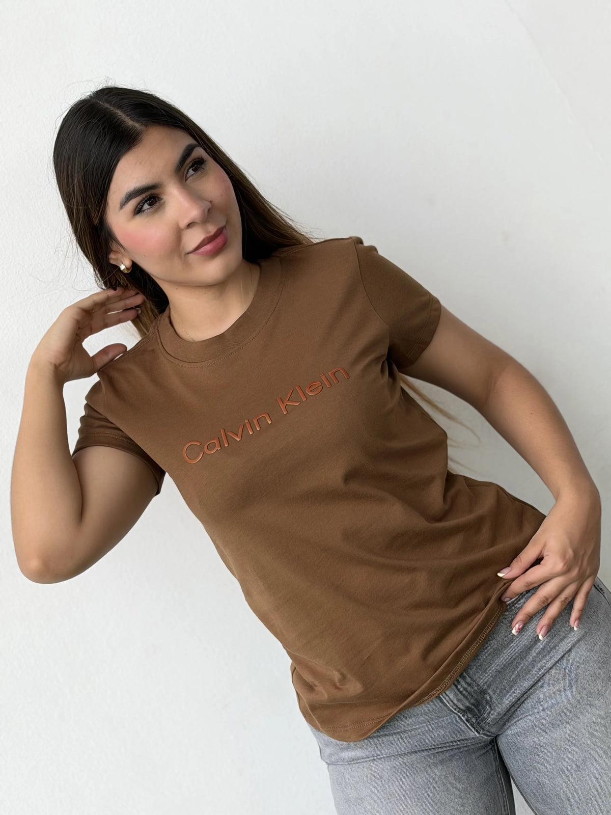 Camiseta dama referencia 17002, color Marron, talla S