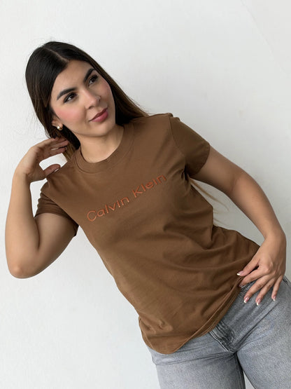 Camiseta dama referencia 17002, color Marron, talla S