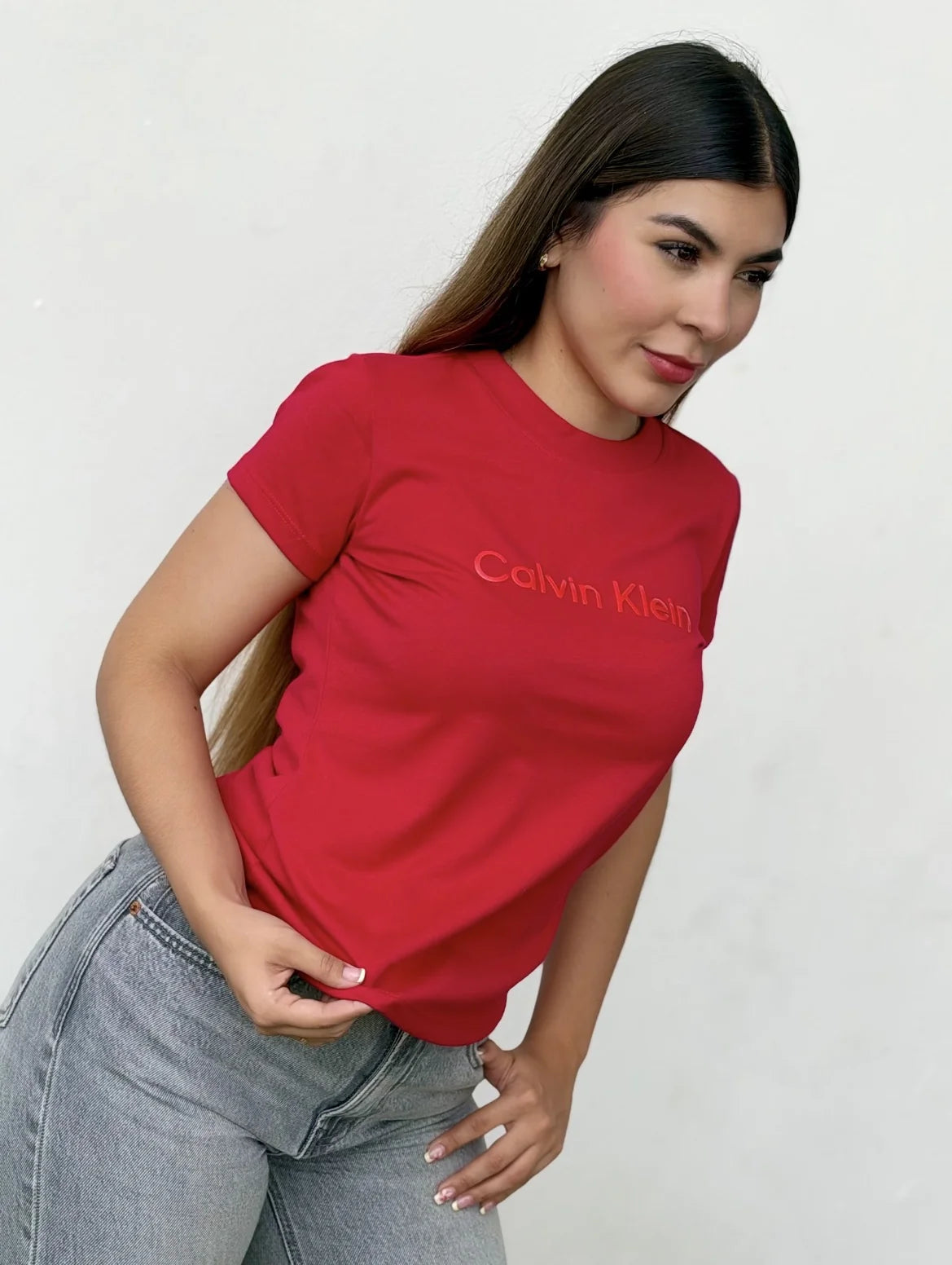 Camiseta dama referencia 17002, color Rojo, talla M