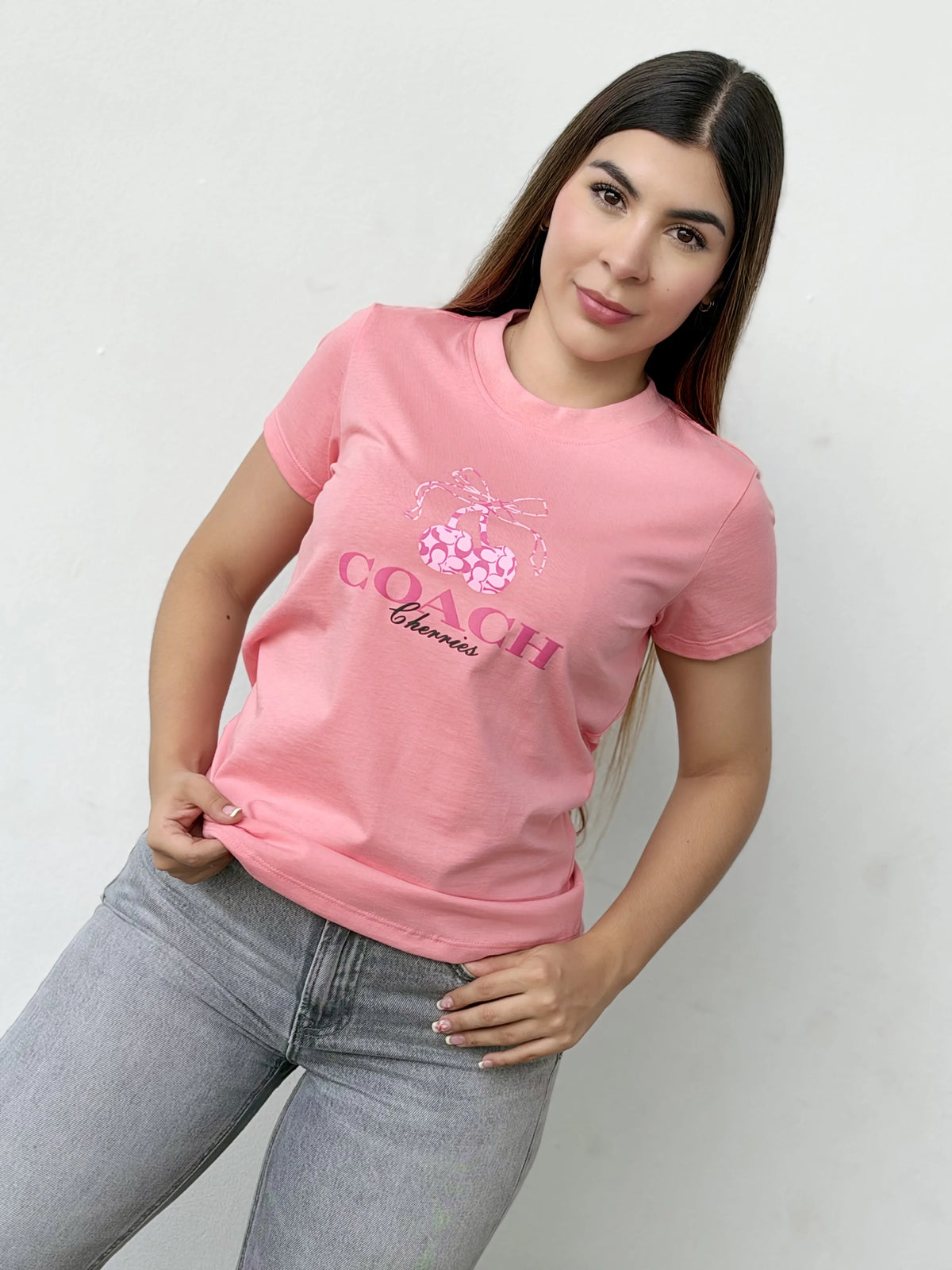 Camiseta dama referencia 17003, color Rosado claro, talla M