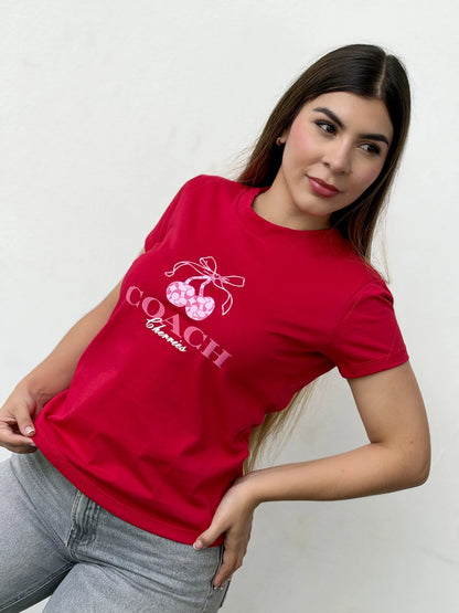 Camiseta dama referencia 17003, color Rojo, talla XL