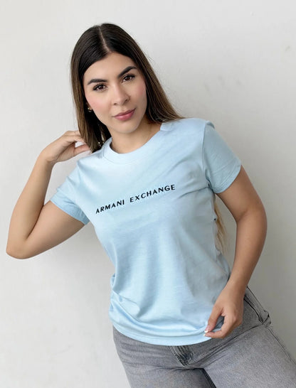 Camiseta dama referencia 17004, color Celeste, talla M