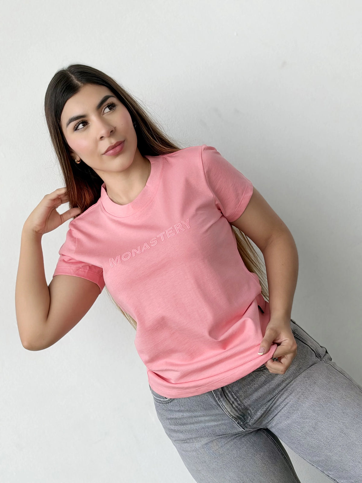 Camiseta dama referencia 17006, color Rosado claro, talla M
