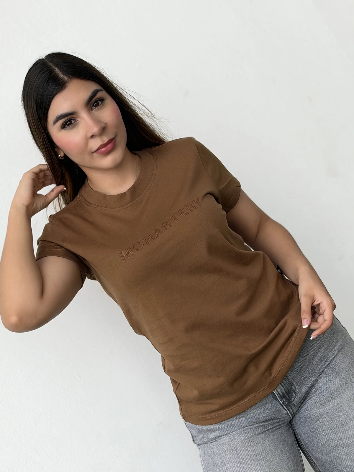 Camiseta dama referencia 17006, color Marron, talla M