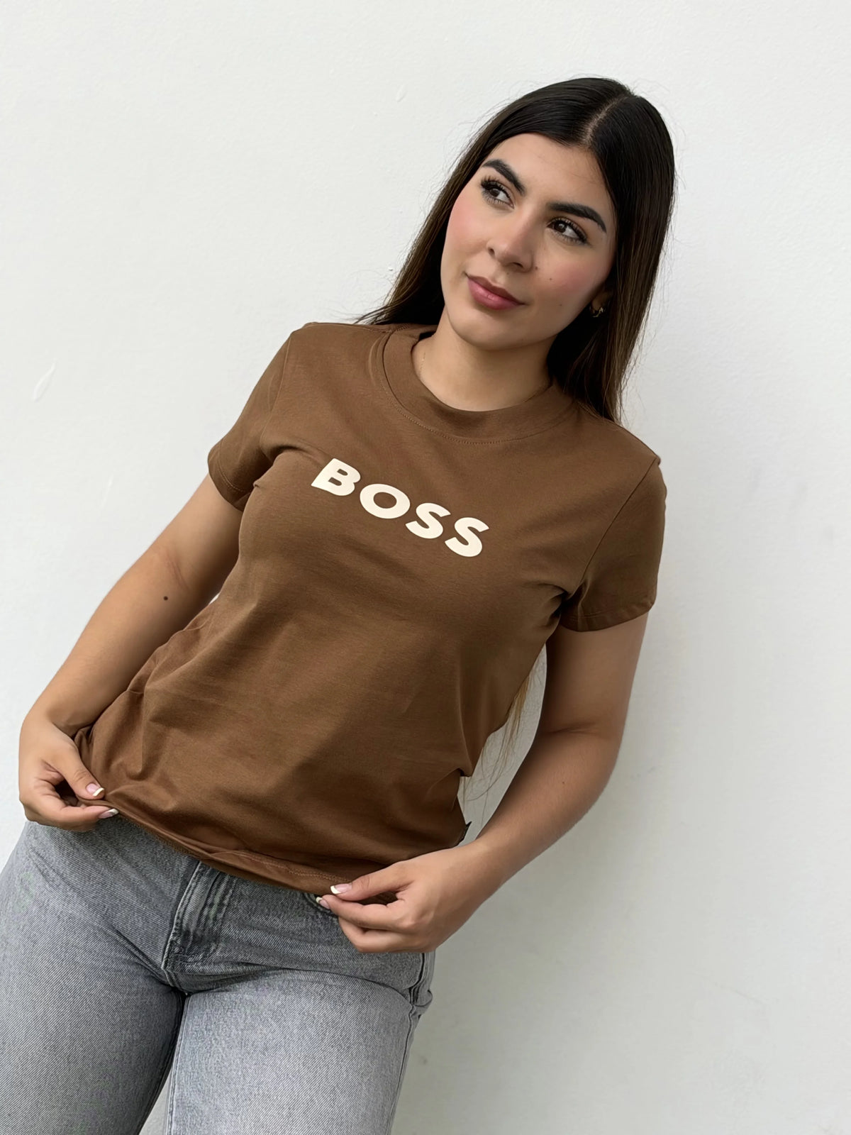 Camiseta dama referencia 17007, color Marron, talla S