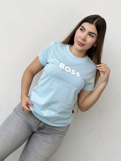 Camiseta dama referencia 17007, color Celeste, talla M