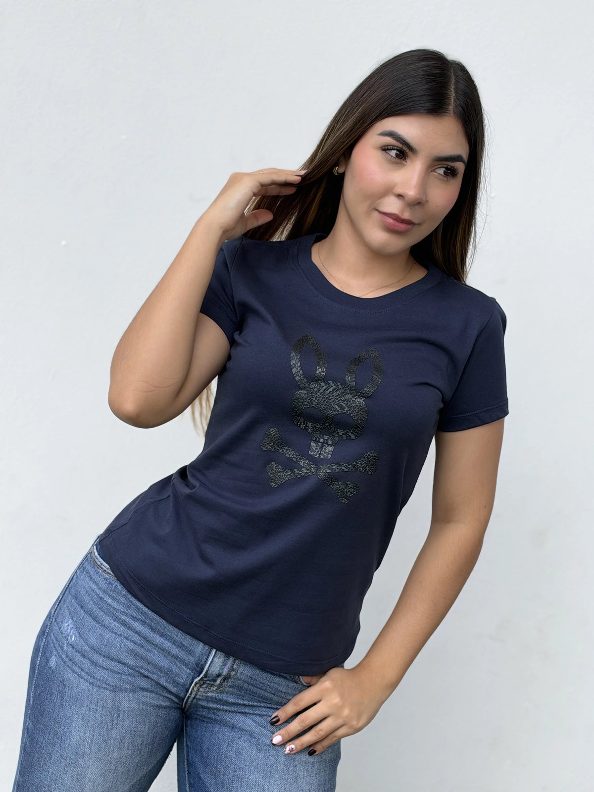 Camiseta dama referencia 17008, color Azul turqui, talla XL