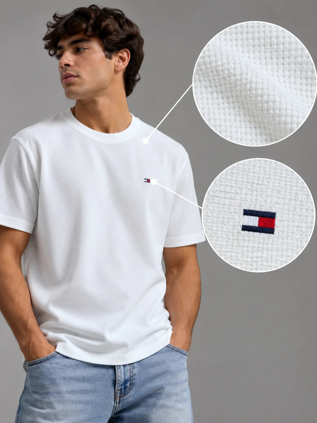 Camiseta textura referencia 20001, color Blanco, talla L