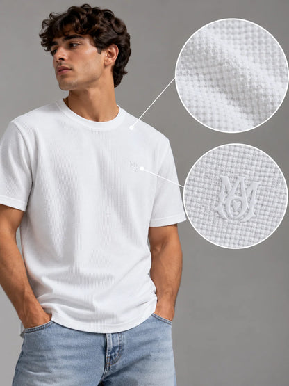 Camiseta textura referencia 20004, color Blanco, talla XL