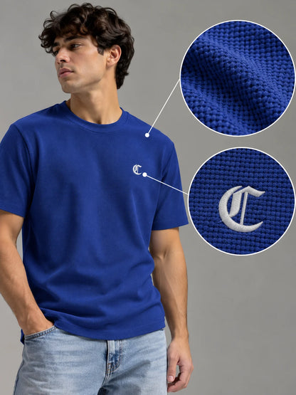Camiseta textura referencia 20005, color Azul marino, talla M