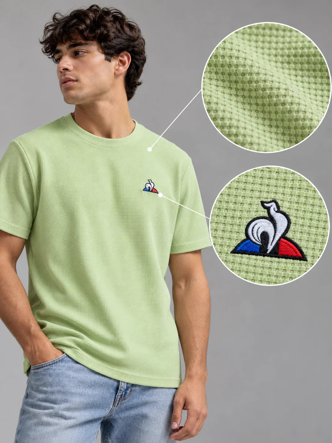 Camiseta textura referencia 20006, color Verde manzana, talla 2XL