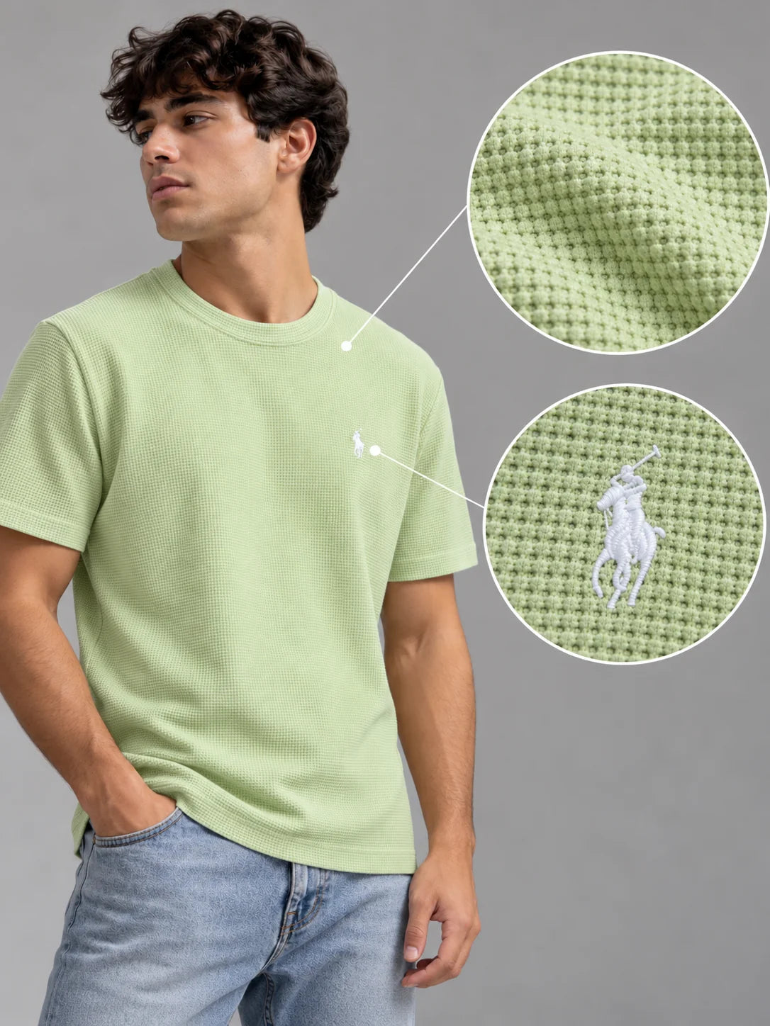 Camiseta textura referencia 20009, color Verde manzana, talla 2XL