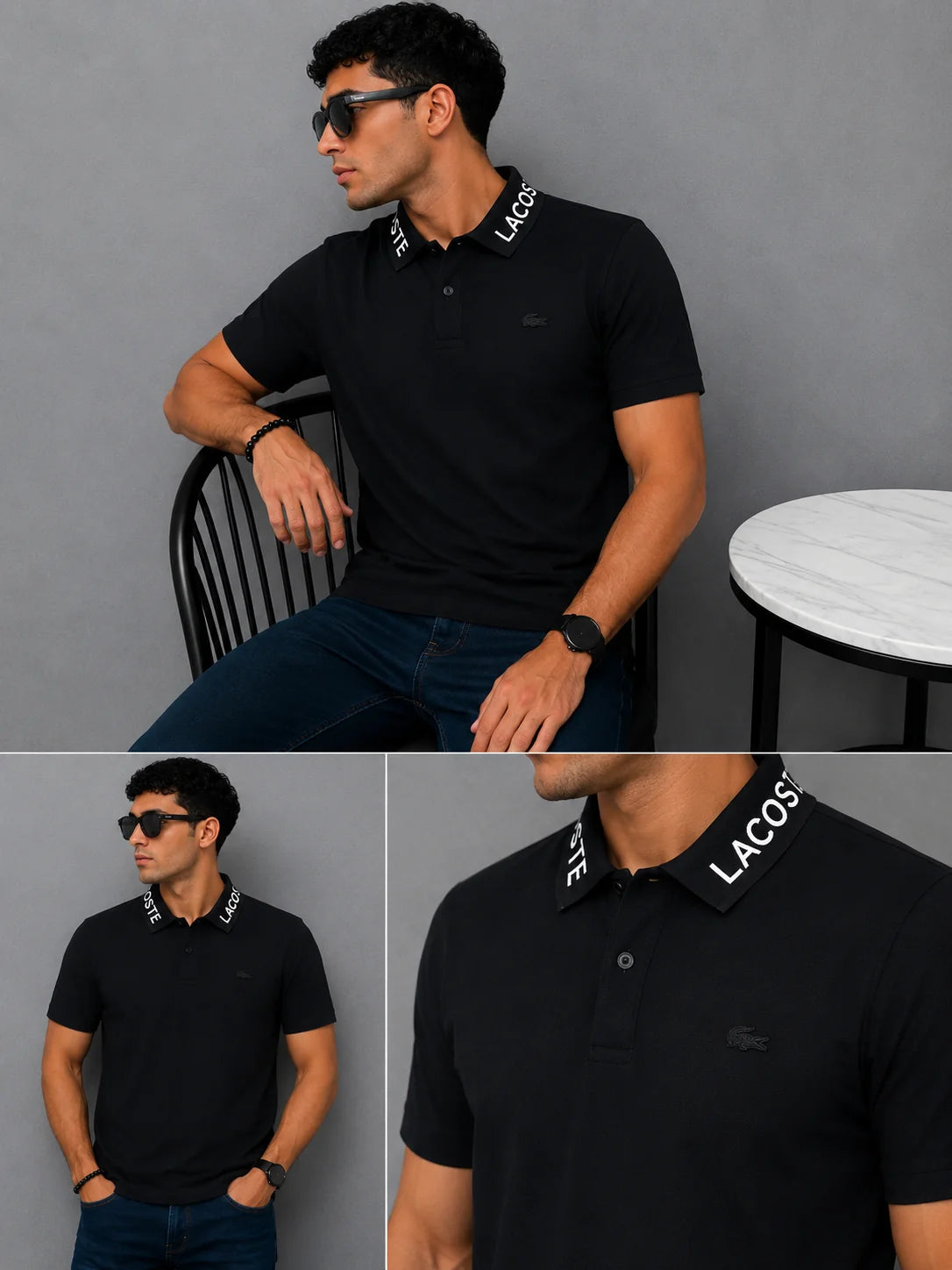 Polo referencia 30001, color Negro, talla XXL