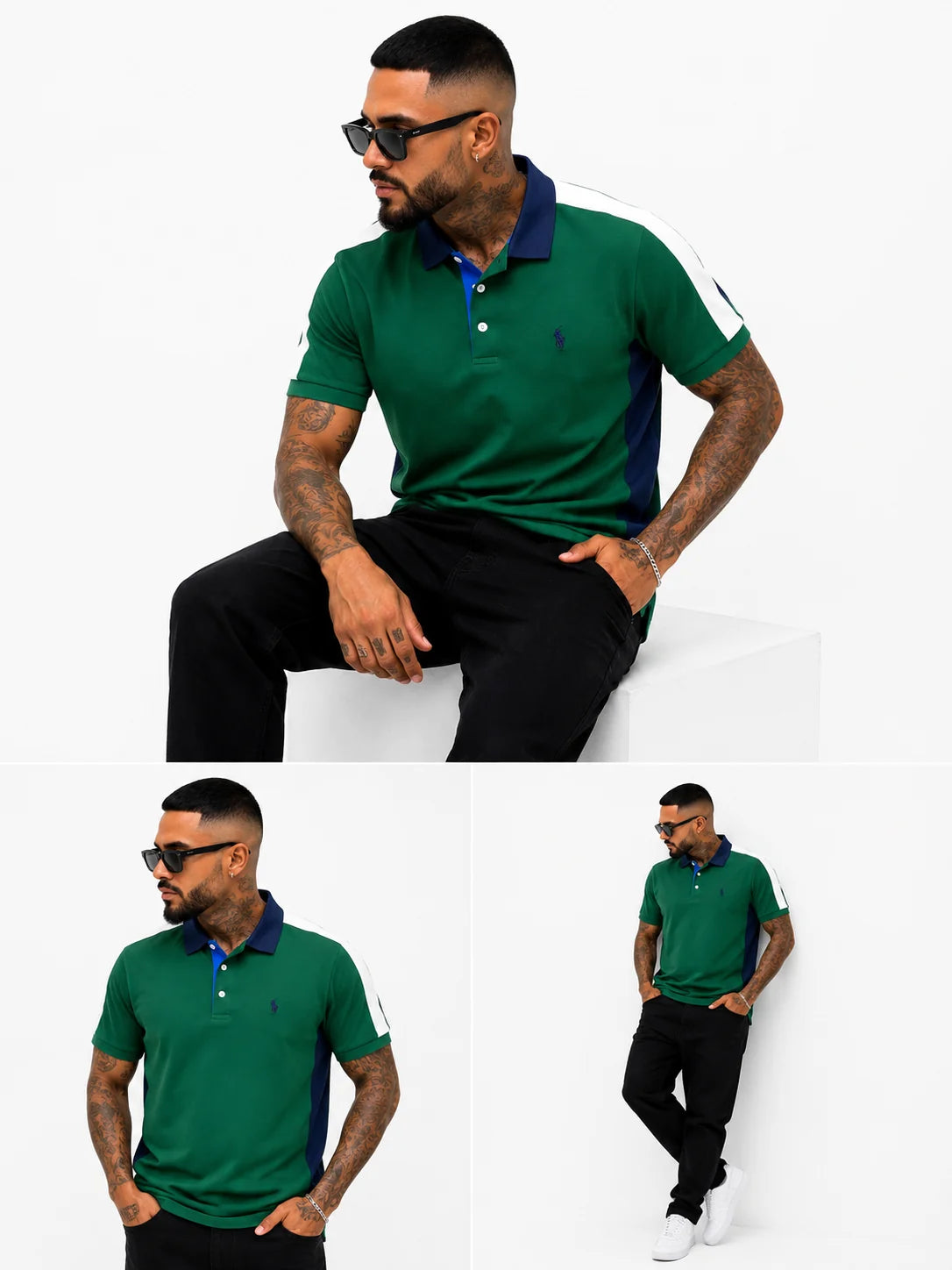 Polo referencia 30004, color Verde oscuro, talla S