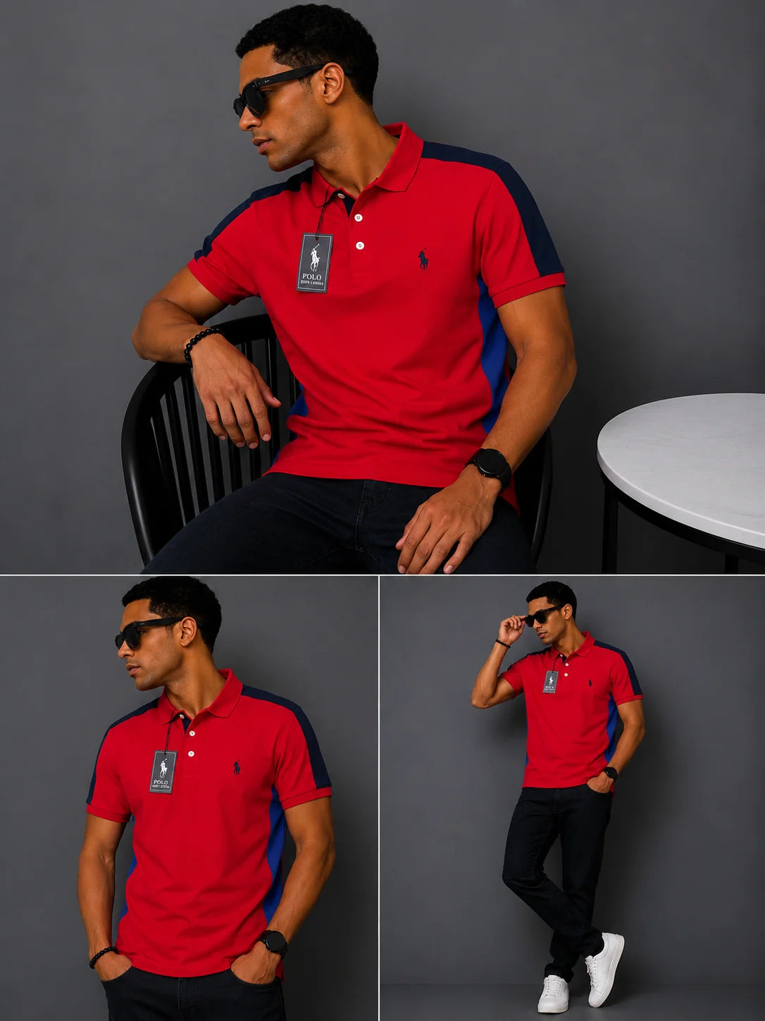 Polo referencia 30004, color Rojo, talla M