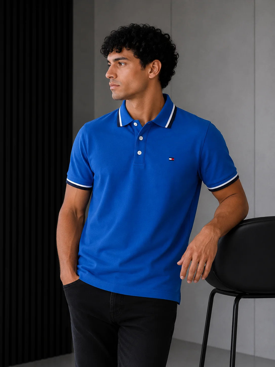 Polo referencia 30005, color Azul rey, talla XL